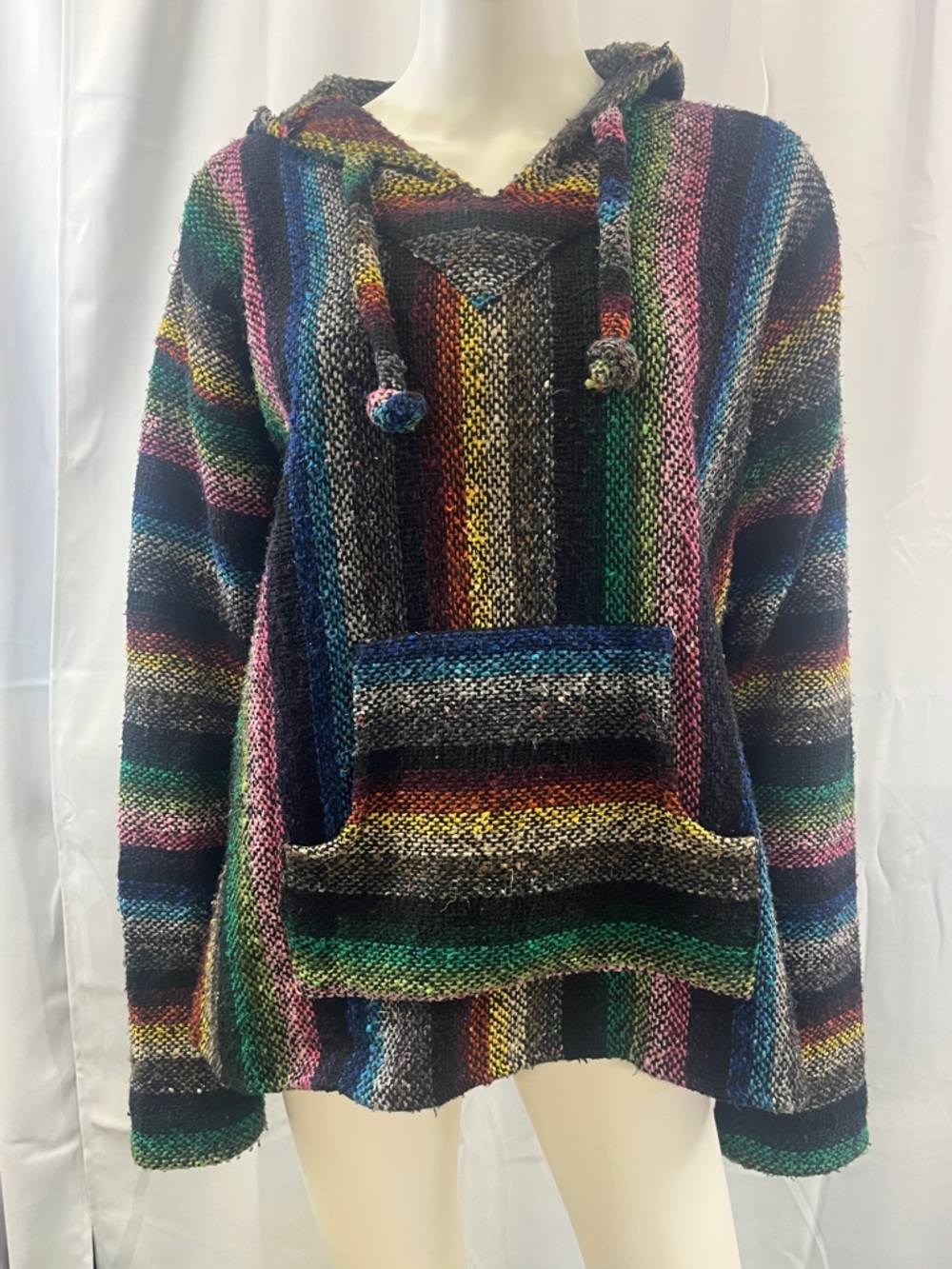 Striped Multicolor Baja Hoodie Sweatshirt